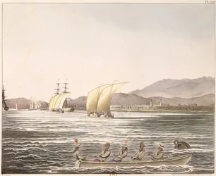Uitzicht op Manilla, Filippijnen, 1826